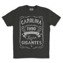 Load image into Gallery viewer, Camisa Negra y Gris Carolina La Cuna Del Reggaeton 1990 Tierra De Gigantes
