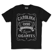 Load image into Gallery viewer, Camisa Negra y Gris Carolina La Cuna Del Reggaeton 1990 Tierra De Gigantes

