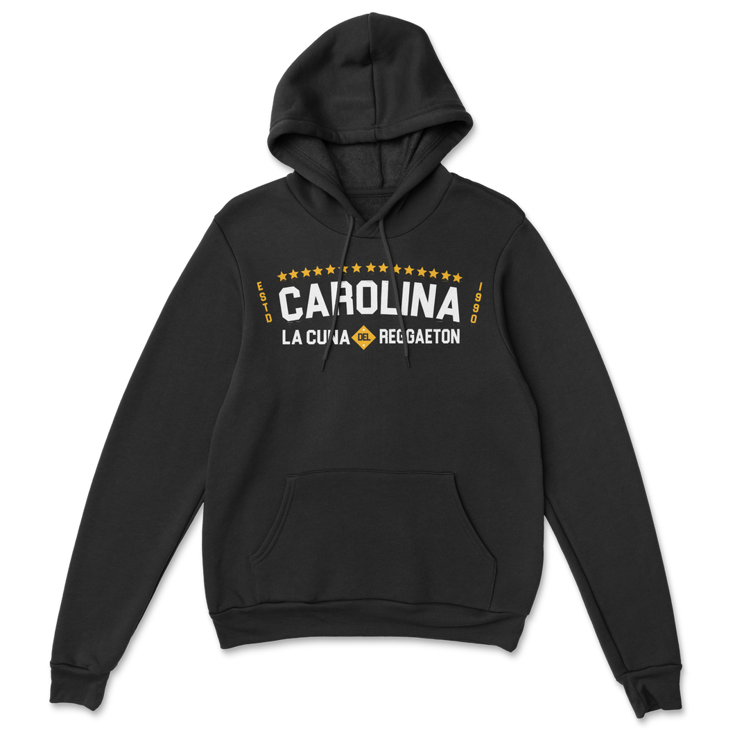 Hoodie Negro Carolina La Cuna Del Reggaeton