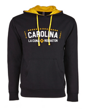 Load image into Gallery viewer, Hoodie Jerzee Negro y Amarillo Carolina la Cuna Del Reggaeton
