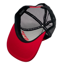 Load image into Gallery viewer, Gorra Negra y Roja Trucker Hat S.C.M.T.
